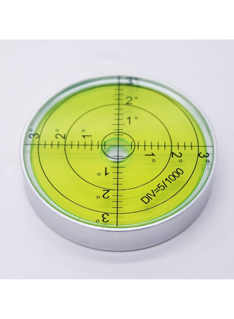 SYOSI Round Spirit Levels, 2.4 Inch 60mm High Precision Aluminium Bullseye Spirit Levels, Accurate Bubble Level for RV, Motorhome, Camping, Trailer, Construction, CNC Machines - Image 4