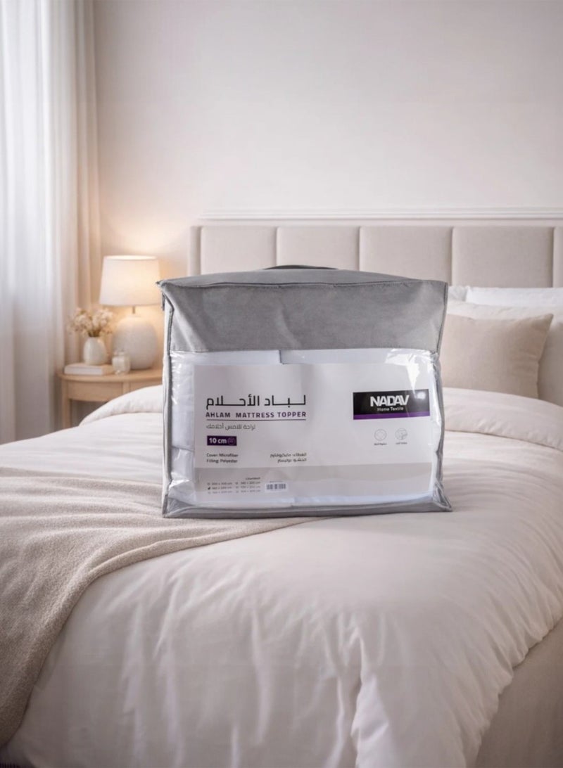 NADAV Dream Mattress Topper – Hotel Style – 180 × 200 cm – 10 cm Thickness – White - Image 4