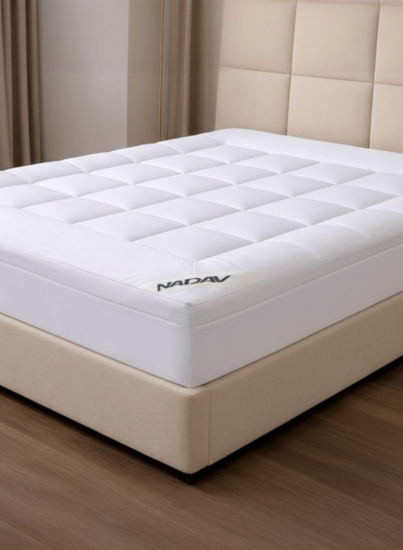 NADAV Dream Mattress Topper – Hotel Style – 180 × 200 cm – 10 cm Thickness – White - Image 5