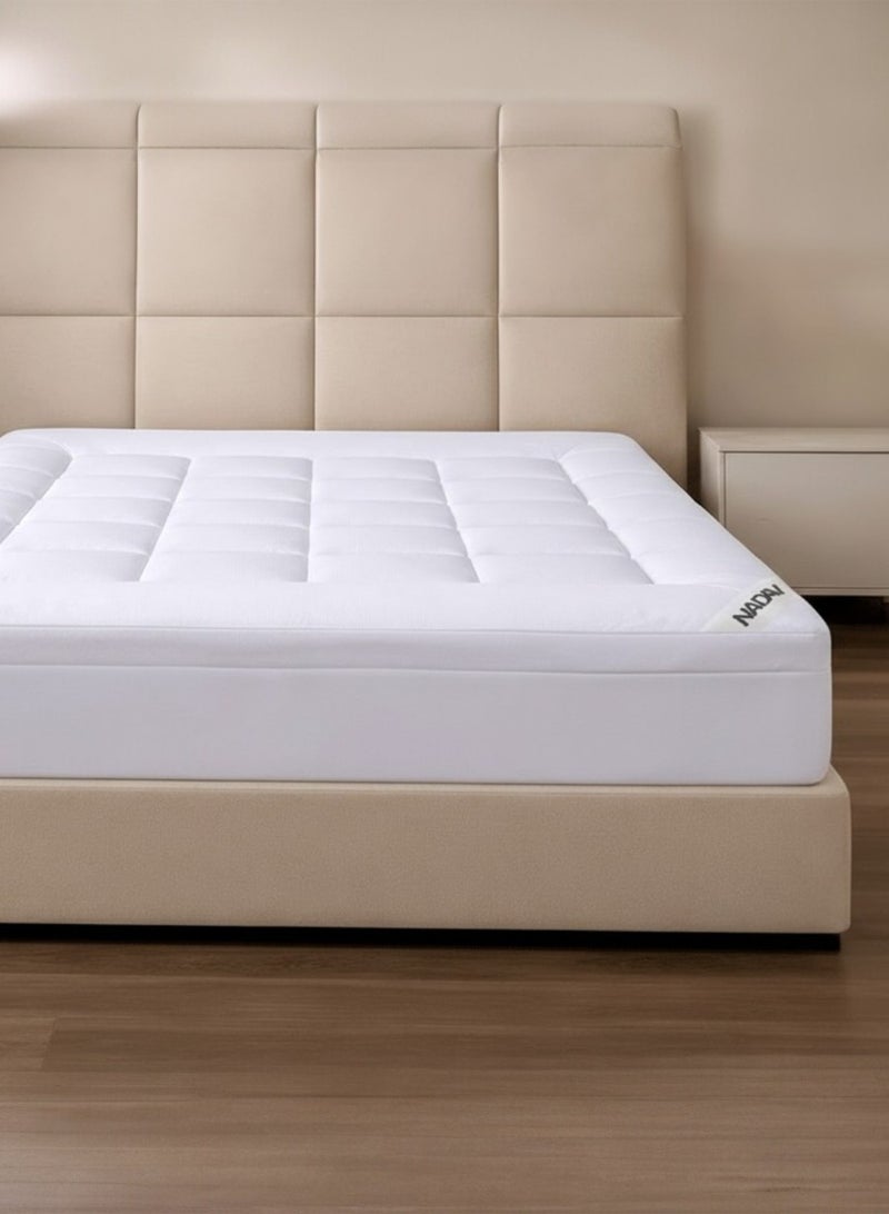 NADAV Dream Mattress Topper – Hotel Style – 180 × 200 cm – 10 cm Thickness – White - Image 3
