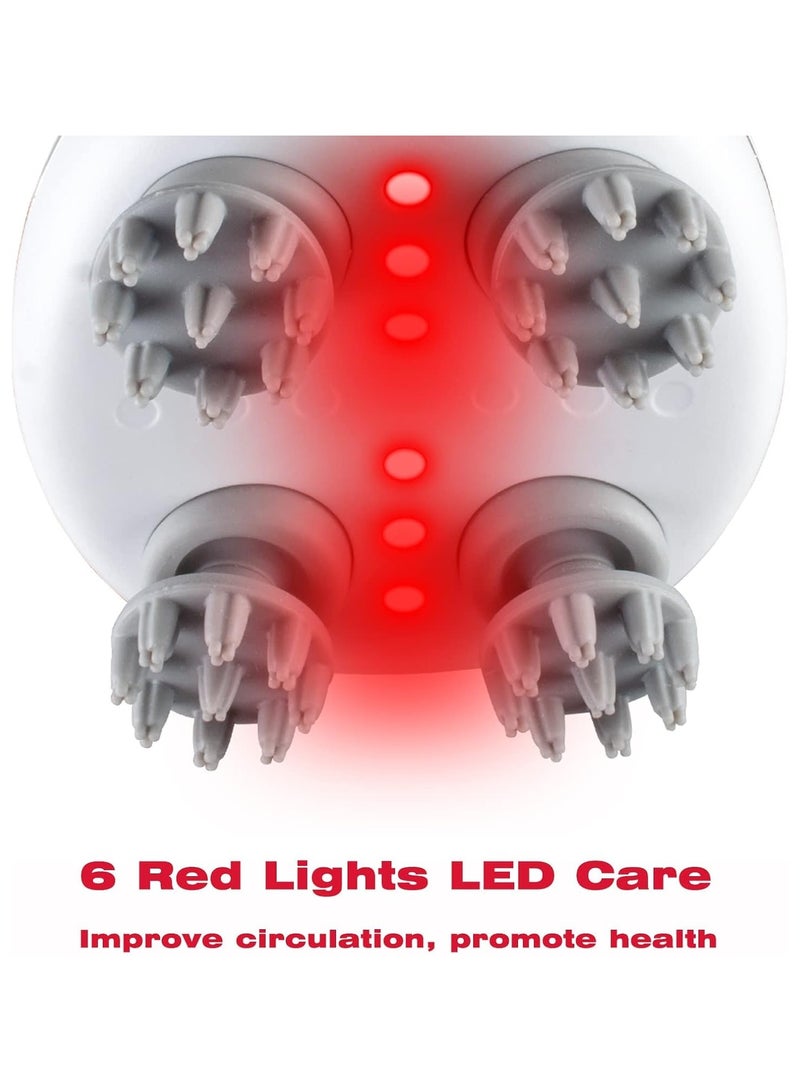 general Electric Head Massager Waterproof with 4 Removable Massage Heads, Cordless Portable Red Light Therapy Handheld Massager, 4 Massage Modes Pressure Relaxing Scalp, Suitable for Whole Body and Pets - Image 2