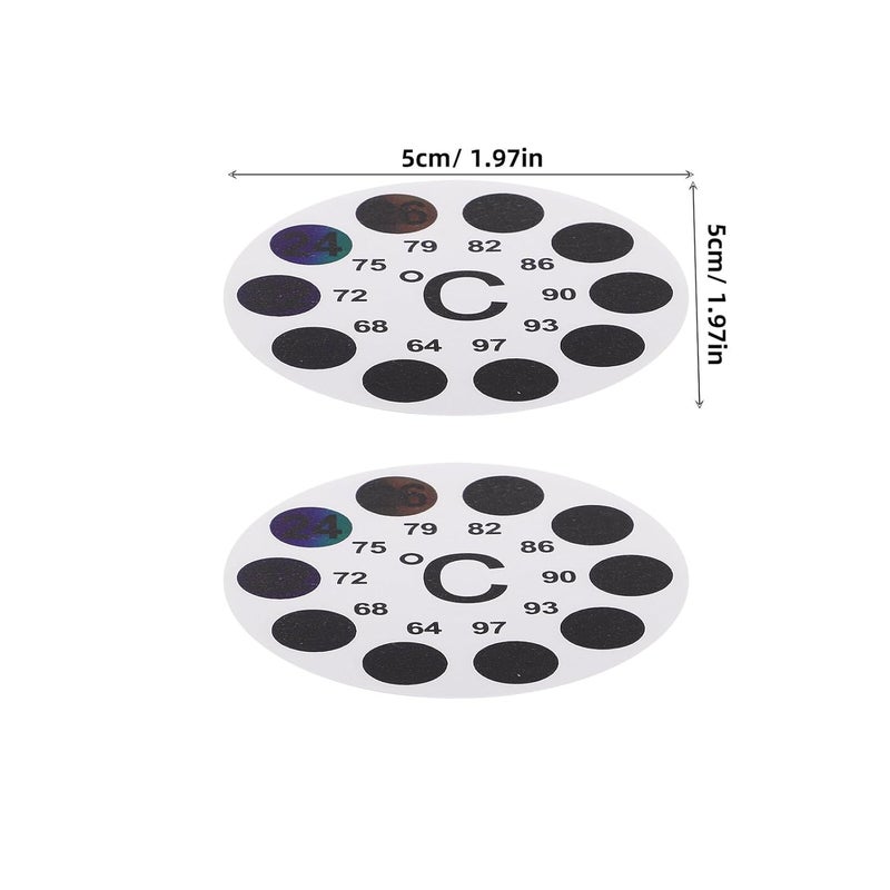 Mikikit 6pcs Digital LCD Fish Tank Temperature Strips Adhesive Color-Changing Aquarium Thermometer Stickers for Indoor Tanks and Reptile Enclosures - Image 2