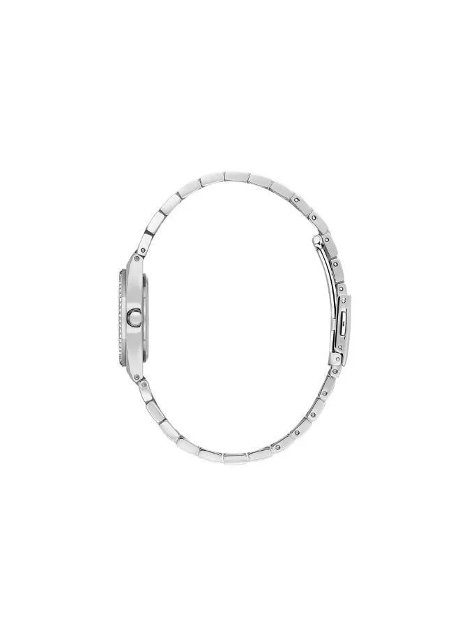 DANIEL KLEIN Women's Stainless Steel Silver Alloy Case Analog Silver Round Emboss Dial Japanese Quartz Premium 30 Meters Water Resistant
