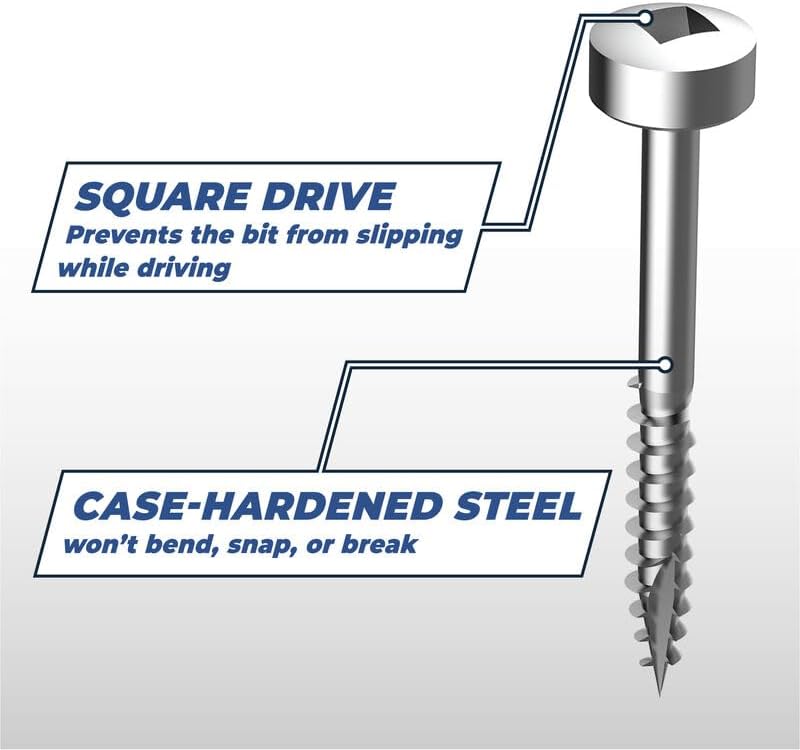 Kreg SPS-F075-100 Pocket Screws, 3/4" #6 Fine-Thread Pan-Head Screws (100 Count) - Zinc Coated - Image 4