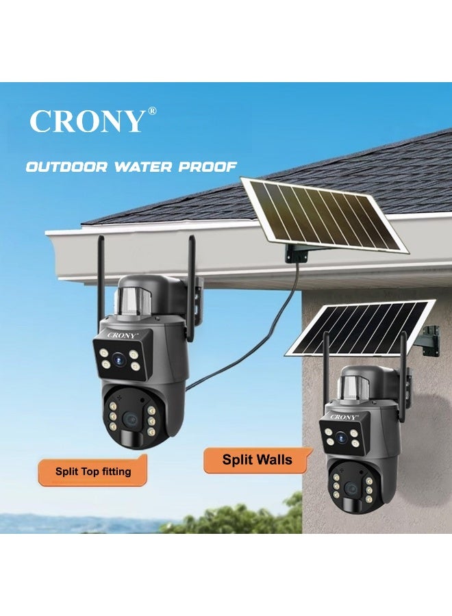 CRONY RBX-SD400 8MP 4G Solar-Powered Outdoor Security Camera | Wireless PTZ Surveillance with AI Human Detection, Color Night Vision, Waterproof IP66, 355° Rotation, 2-Way Audio - Image 4