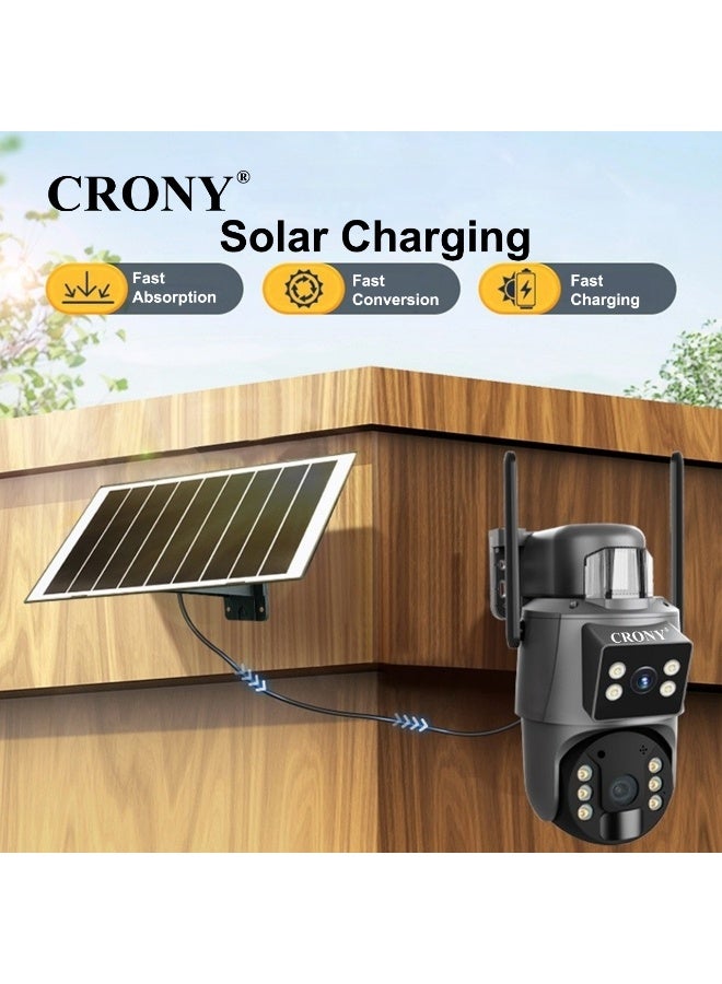 CRONY RBX-SD400 8MP 4G Solar-Powered Outdoor Security Camera | Wireless PTZ Surveillance with AI Human Detection, Color Night Vision, Waterproof IP66, 355° Rotation, 2-Way Audio - Image 3