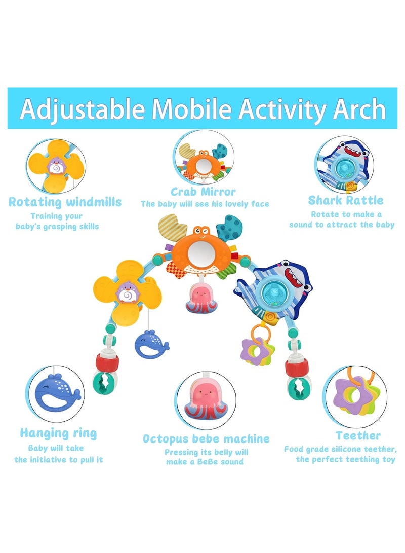 TOY GARDEN Huanger Play Arch Baby Activity Toy - Interactive Educational Hanging Rattle Set for Sensory Development, Visual and Auditory Stimulation, Suitable for Newborns and Infants 0+ Months - Image 3