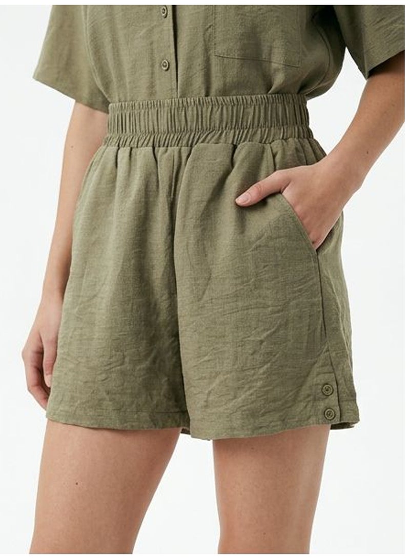 RAVIN Olive Green Utility Textured Shorts Co-ord Set - Image 1