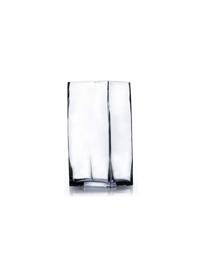 Incrizma Incrizma Flora Plain Glass Vase, Clear Bud Floral Container, Candle Holder, Planter Terrarium for Wedding Party Event, Home Office Decor (14x10x22 cm)  - Image 2
