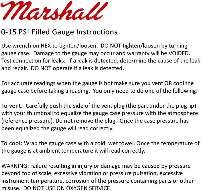 Marshall Instruments CW00015 CW 0-15 PSI - Image 4