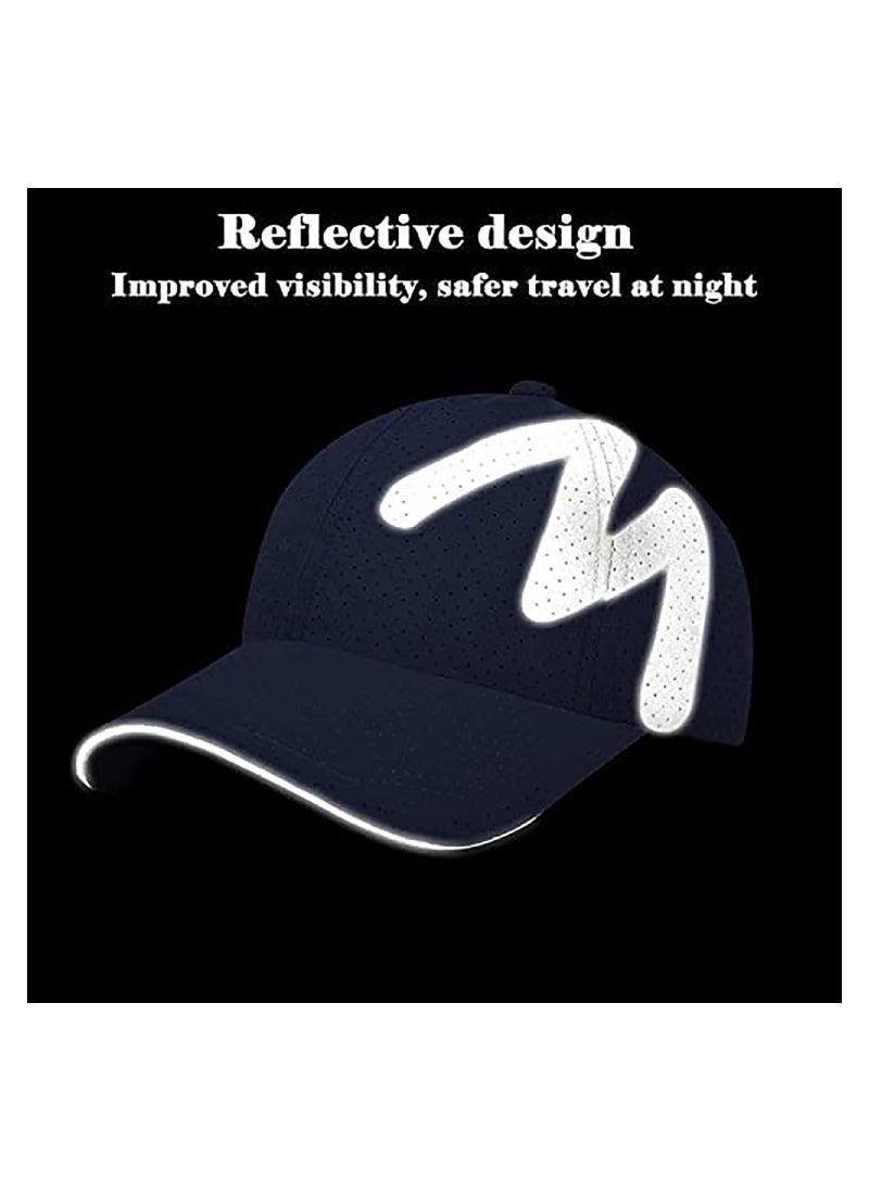 Excefore - Baseball Cap Mens - Running Cap Quick Dry Sports Cap Mesh Reflective Brim Breathable Sun Hat Unisex Lightweight Adjustable Summer Hats for Outdoor - Image 1