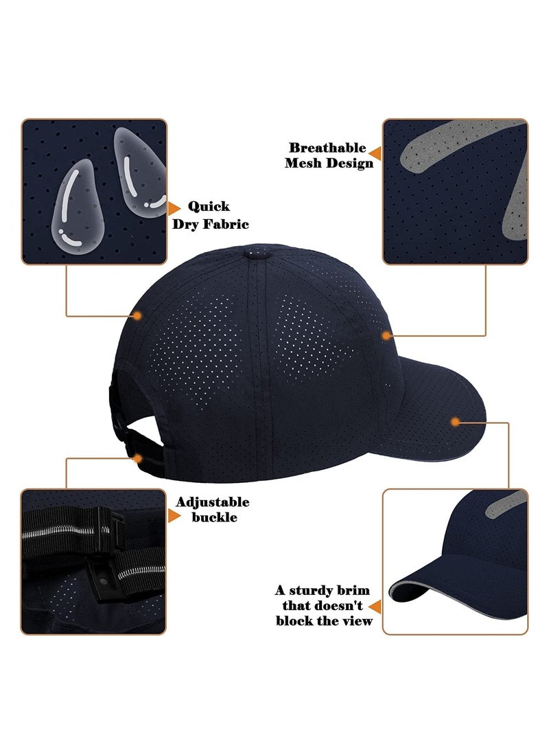 Excefore - Baseball Cap Mens - Running Cap Quick Dry Sports Cap Mesh Reflective Brim Breathable Sun Hat Unisex Lightweight Adjustable Summer Hats for Outdoor - Image 1