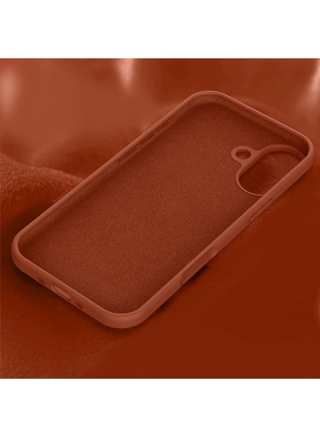 2 Packs Silicone Protective Phone Case for iPhone 17 - Soft Anti-Scratch Microfiber Lining Ultra Slim Drop Protection Phone Cover with Privacy Screen Protector - Windsor Brown - Image 5