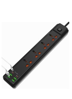 TYCOM Tycom Power Strip Surge Protector with USB- Extension Cord Plug with 4 AC Outlet and 4 USB 2 Type C, Small Desktop Station with 6 ft Power Cord, Compact Socket  - Image 1