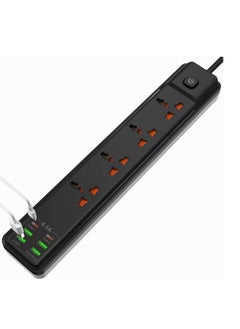 TYCOM Tycom Power Strip Surge Protector with USB- Extension Cord Plug with 4 AC Outlet and 4 USB 2 Type C, Small Desktop Station with 6 ft Power Cord, Compact Socket  - Image 2
