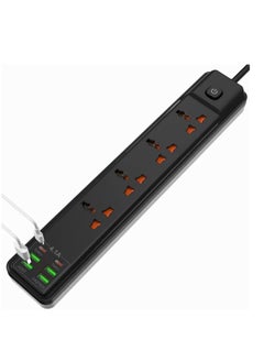 TYCOM Tycom Power Strip Surge Protector with USB- Extension Cord Plug with 4 AC Outlet and 4 USB 2 Type C, Small Desktop Station with 6 ft Power Cord, Compact Socket  - Image 3