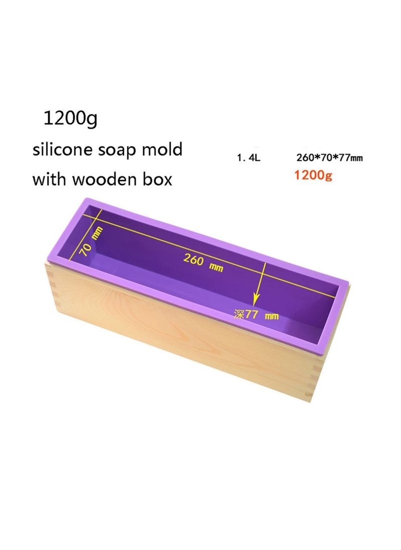 Soap Molds Silicone Soap Mold for Soap Making Rectangular Loaf Soap Mold with Wooden Boxes with Silicone Liner Cover