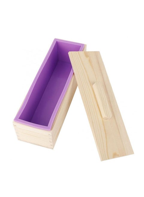 Soap Molds Silicone Soap Mold for Soap Making Rectangular Loaf Soap Mold with Wooden Boxes with Silicone Liner Cover