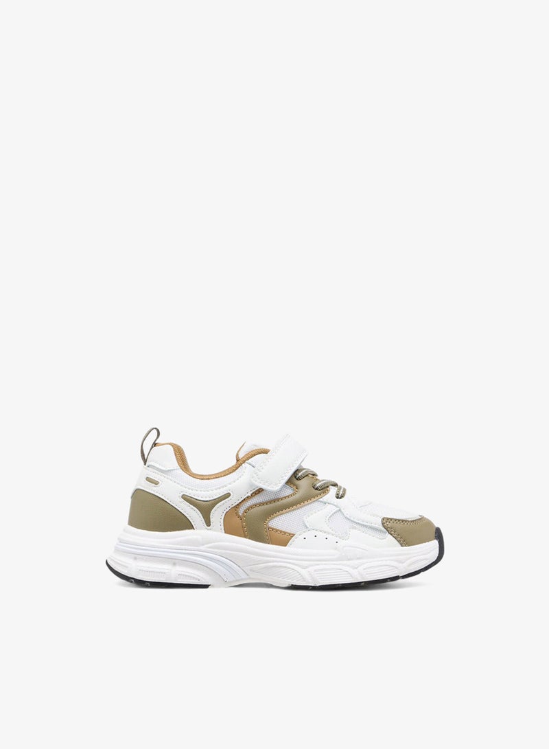 Mister Duchini Boys Panelled Sneakers with Hook and Loop Closure - Image 1