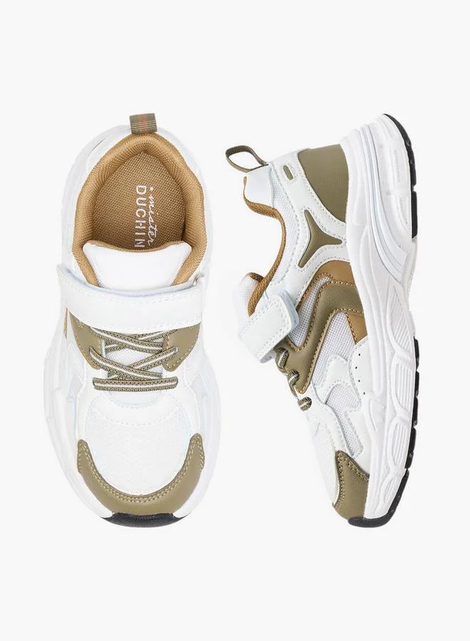 Mister Duchini Panelled School Sneakers With Hook And Loop Closure