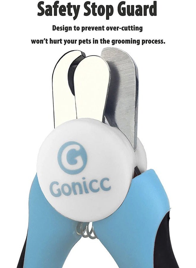 gonicc Dog & Cat Pets Nail Clippers and Trimmers - with Safety Guard to Avoid Overcutting, Free Nail File, Razor Sharp Blade - for Large and Small Animals. - Image 3