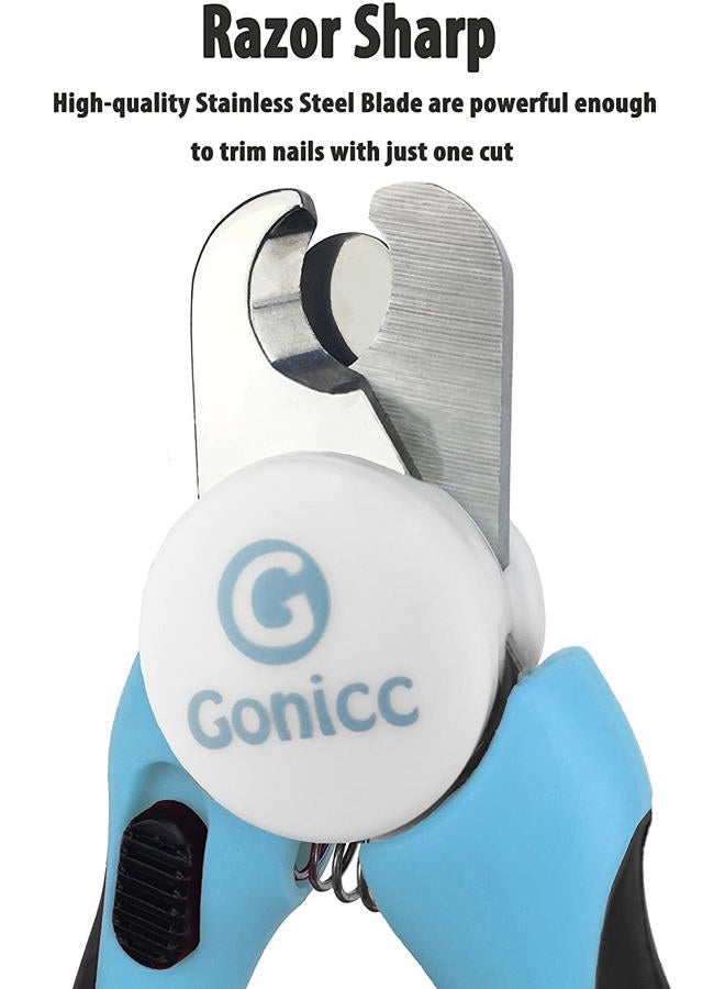 gonicc Dog & Cat Pets Nail Clippers and Trimmers - with Safety Guard to Avoid Overcutting, Free Nail File, Razor Sharp Blade - for Large and Small Animals. - Image 2