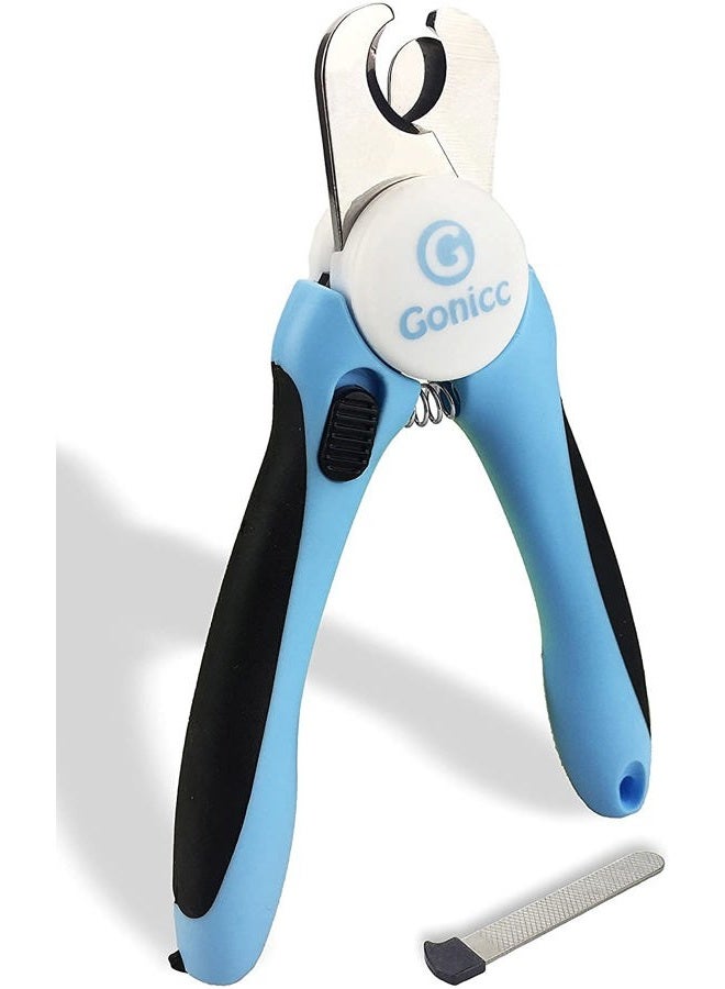 gonicc Dog & Cat Pets Nail Clippers and Trimmers - with Safety Guard to Avoid Overcutting, Free Nail File, Razor Sharp Blade - for Large and Small Animals. - Image 1