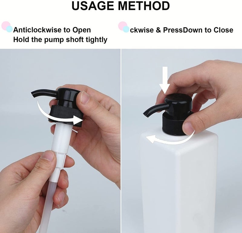 DIDROOM Shampoo and Conditioner Dispenser (Set of 3, 21oz) Modern Refillable Shampoo Pump Bottles for Shower Soap - Empty Body Wash Dispenser Set for Bathroom - Image 5