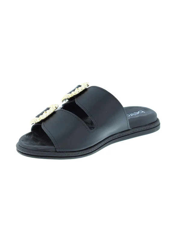 Beira Rio Beira Rio Ladies Flat Sandals Black | Made In Brazil