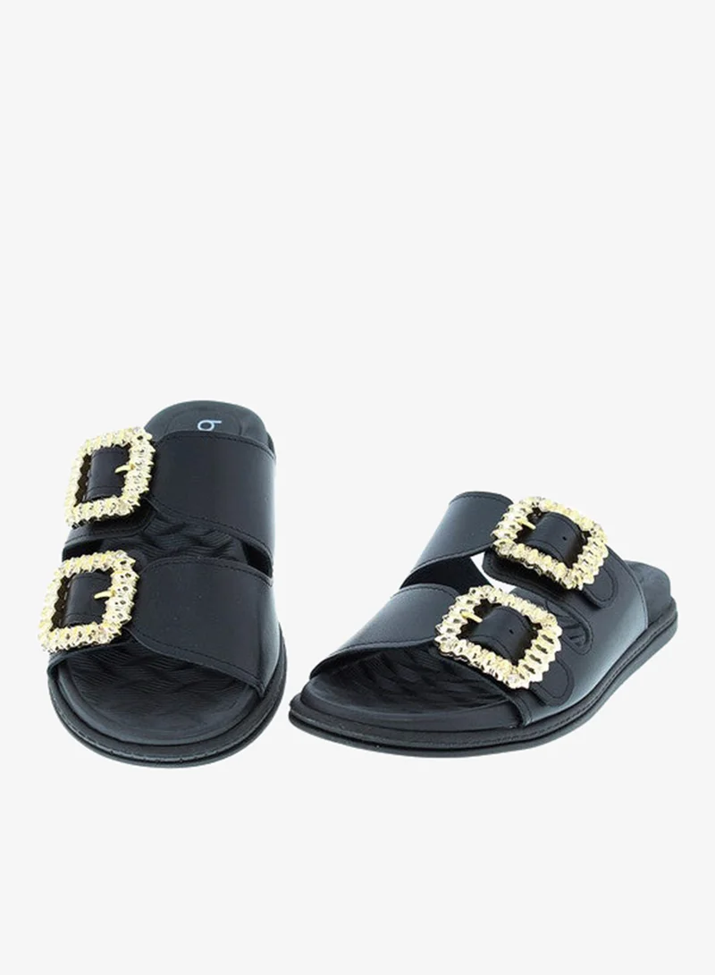 Beira Rio Black Flat Sandals for Women – Stylish Ladies Flat Sandals & Comfortable Flat Slippers for Women | Best Price UAE