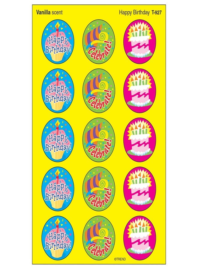 Trend Enterprises Trend Happy Birthday/Vanilla Stinky Stickers, Classroom Incentives, 60 Count - Image 1