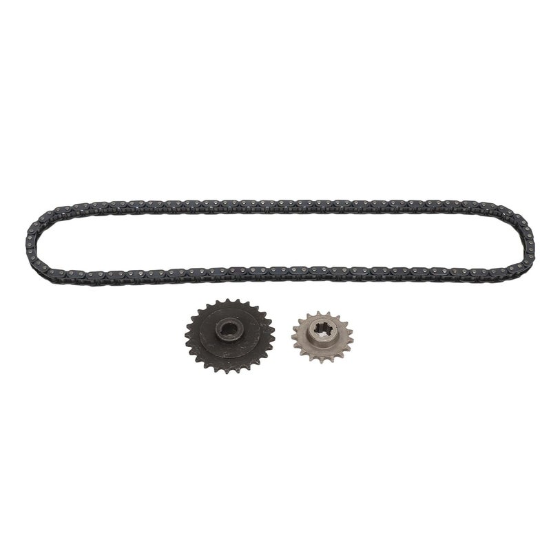 Multi-budget available picks Drive Chain Sprocket Kit, Drive Sprocket Chain Sprocket Chain Link Kit Steel T8F 17T Front Sprocket with T8F Rear Sprocket 116 Link Chain for Ty Rod 33cc 43cc 49cc Mini Balanced structure - Image 1