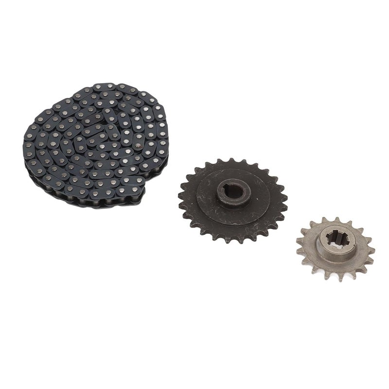 Multi-budget available picks Drive Chain Sprocket Kit, Drive Sprocket Chain Sprocket Chain Link Kit Steel T8F 17T Front Sprocket with T8F Rear Sprocket 116 Link Chain for Ty Rod 33cc 43cc 49cc Mini Balanced structure - Image 2
