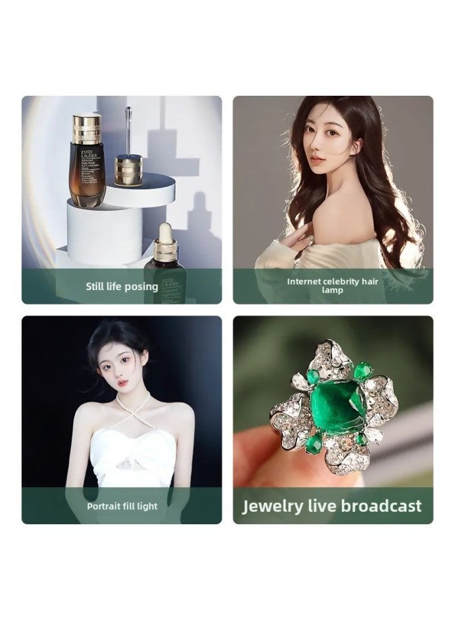 Jewelry Special Fill Light Live Studio Desktop Spotlight Photo Accessories Still Life Wenwan Jade Lighting Indoor Shooting-Light Source Color: 30W Three-color Spotlight Desktop Cantilever (5-color Dw  - Image 5