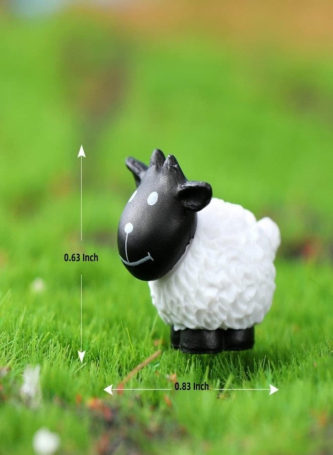 Haohaiblooms Miniature Sheep Figurines 2pcs Set - Fairy Garden Accessories for DIY Terrarium Crafts, Moss Landscape Decoration, Micro Landscape Ornaments, Cake Toppers, Desk & Car Decor, Dollhouse Garden Decor - Image 5