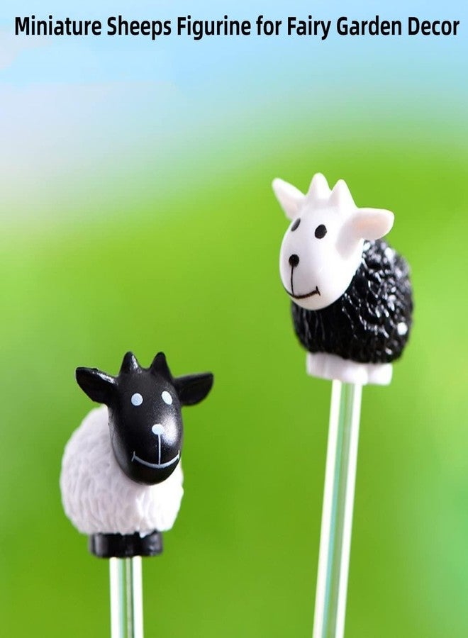 Haohaiblooms Miniature Sheep Figurines 2pcs Set - Fairy Garden Accessories for DIY Terrarium Crafts, Moss Landscape Decoration, Micro Landscape Ornaments, Cake Toppers, Desk & Car Decor, Dollhouse Garden Decor - Image 4