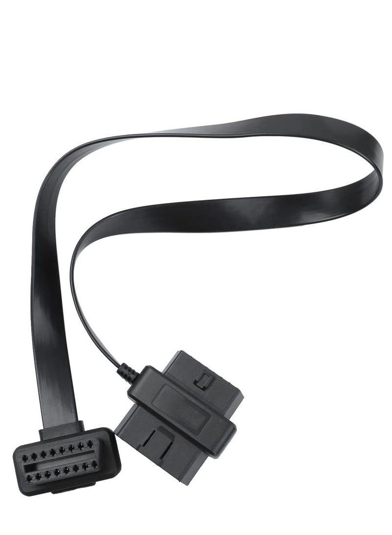 SYOSI OBD2 Extension Cable, OBDII Extend Cable Adapter, Full 16Pin Male to 2PCs Female for Car OBD Diagnostic Extender Cord Connector Reinforced PVC Material (60CM/23.6Inch)  - Image 1