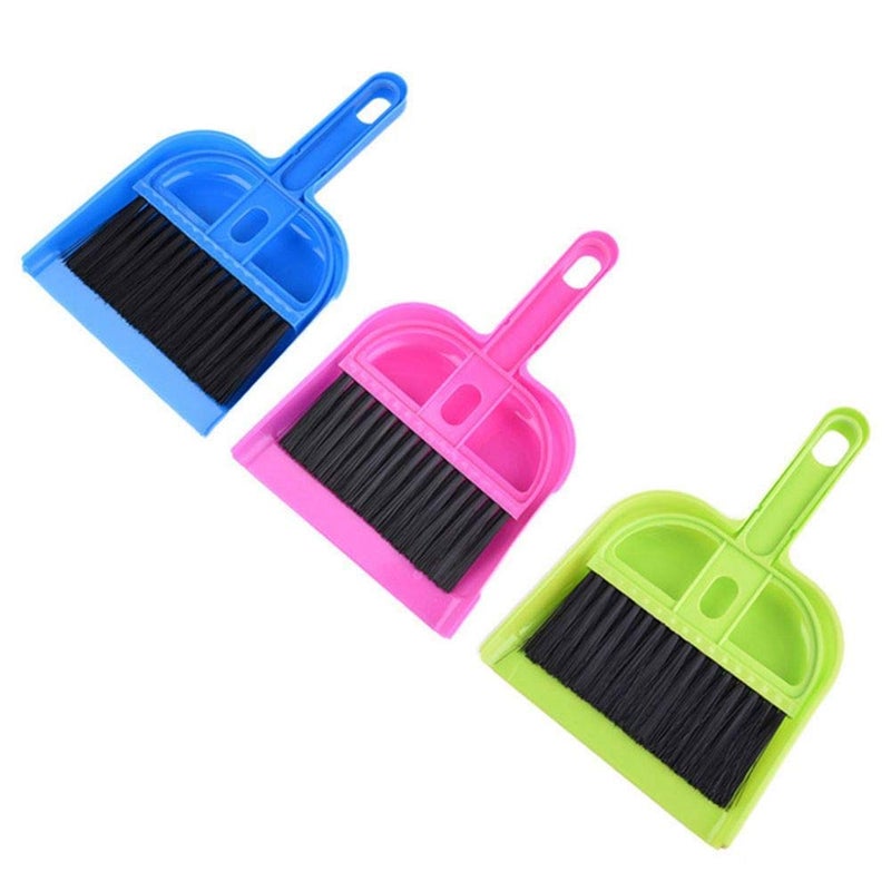 Shopfork Cage Cleaner for Guinea Pigs Hamsters Chinchillas Rabbits Reptiles Hedgehogs and Other Small Animals Mini Dustpan and Brush Set Cleaning Tool for Animal Waste (Multicolour) - Image 2