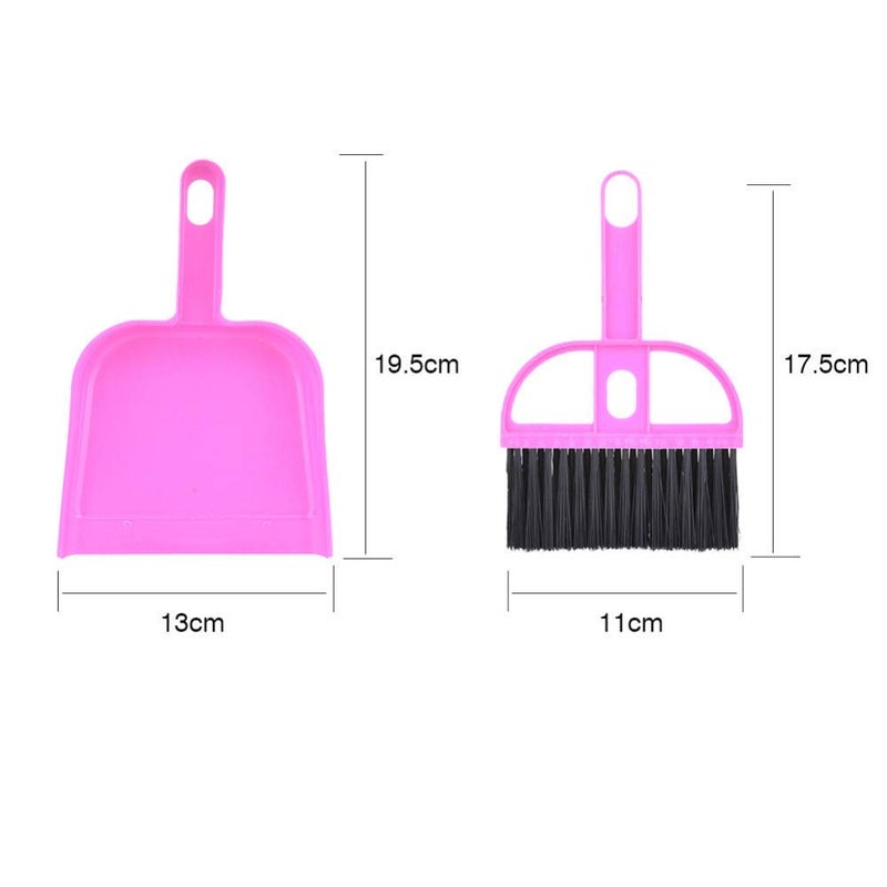 Shopfork Cage Cleaner for Guinea Pigs Hamsters Chinchillas Rabbits Reptiles Hedgehogs and Other Small Animals Mini Dustpan and Brush Set Cleaning Tool for Animal Waste (Multicolour) - Image 4