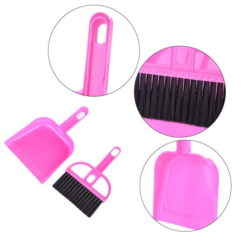 Shopfork Cage Cleaner for Guinea Pigs Hamsters Chinchillas Rabbits Reptiles Hedgehogs and Other Small Animals Mini Dustpan and Brush Set Cleaning Tool for Animal Waste (Multicolour) - Image 3