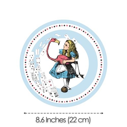 Talking Tables 12 x Alice in Wonderland Disposable Paper Plates Onederland Birthday Party Supplies Ideal for Mad Hatter Themed Tea Party, Mother's Day Surprise, Baby Shower 6.6" - Image 2