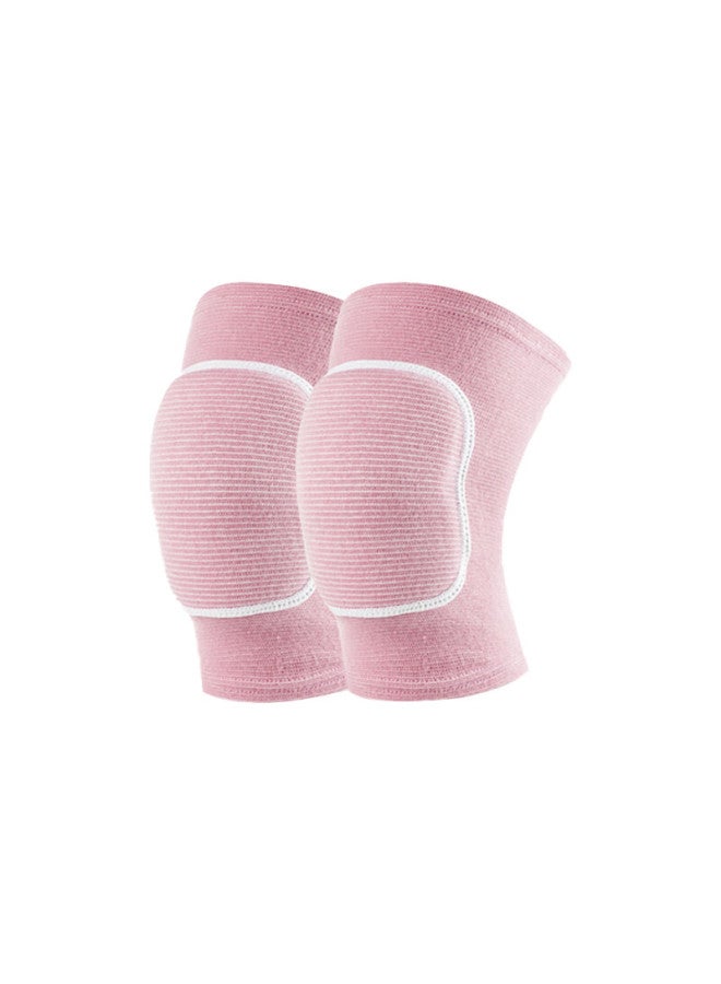 Lac Kids Sports Knee Pads Dance Protective Knee Guards Anti-fall Joint Support Cream Pink M Size Pair