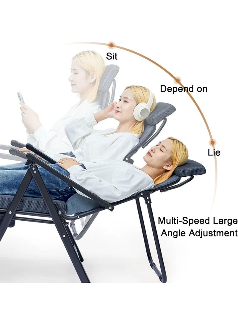 Living Foldable Relaxing Chair – Black with Leg Rest | Comfortable & Durable for Outdoor & Indoor Use - Image 5