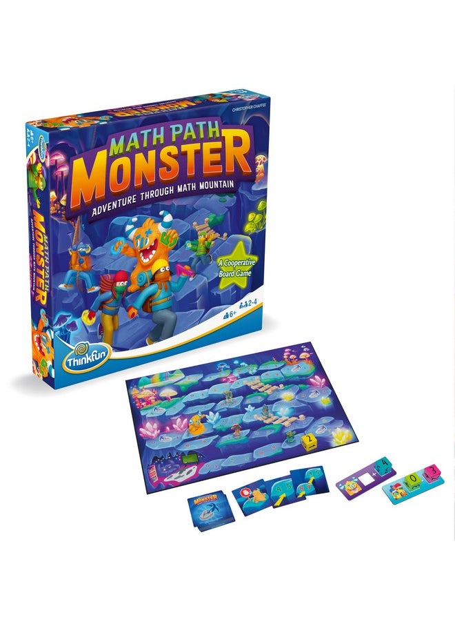 thinkfun ThinkFun Math Path Monster - Engaging Cooperative Board Game | Enhances Math Skills | Fosters Teamwork | Exciting Math Adventure for Kids and Adults  - Image 1