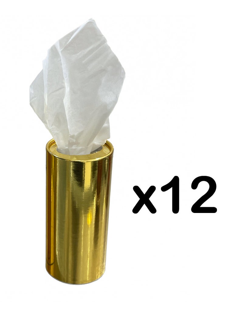 Generic 12 Pieces of Parties or Car Tissues Golden 