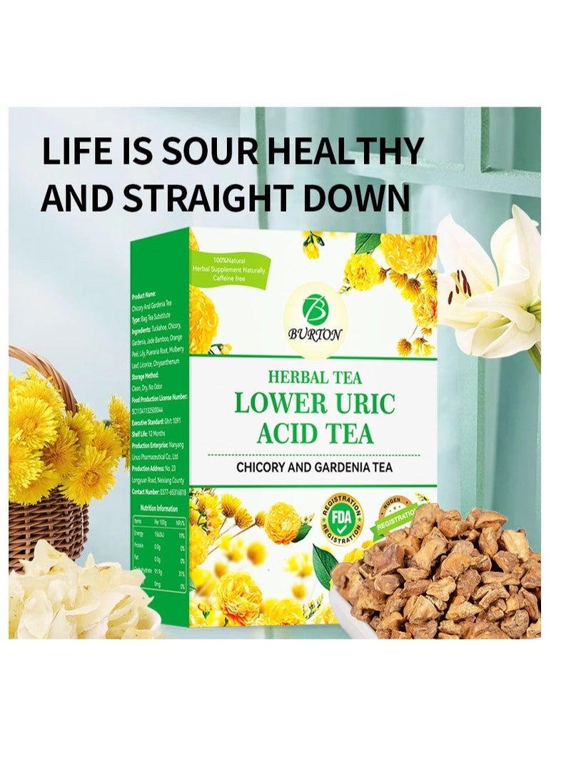 BURTON 20 packs slimming beauty and whitening tea providing energy diet control pain relief healthy herbal tea chicory and gardenia tea  - Image 1