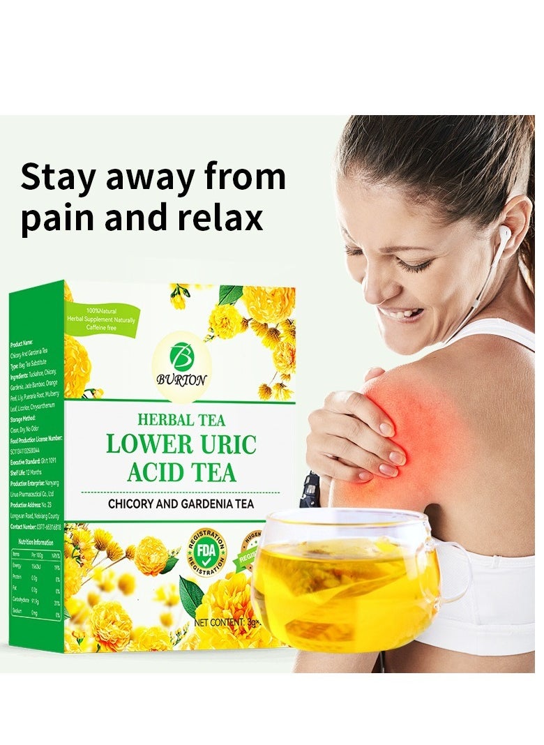 BURTON 20 packs slimming beauty and whitening tea providing energy diet control pain relief healthy herbal tea chicory and gardenia tea  - Image 2
