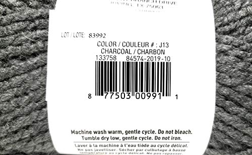 Charisma Loops and Threads Charisma Yarn 1 Ball Charcoal 3.5 ounces - Image 3