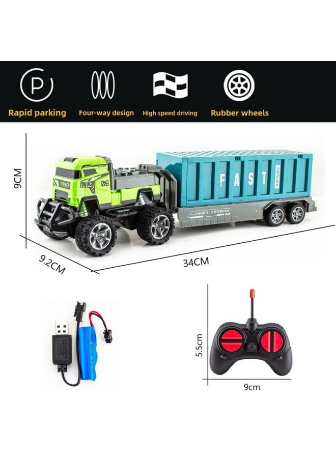 إسكدنيا لعبة سيارة Rc - 118 مقياس عالي السرعة للطرق الوعرة تأثيرات صوتية خفيفة 2.4 جيجا هرتز للتحكم في الراديو 4wd محرك جسم بلاستيكي متين اللون: أخضر نسبة شاحنة الحاوية: التجارة الإلكترونية - Image 1