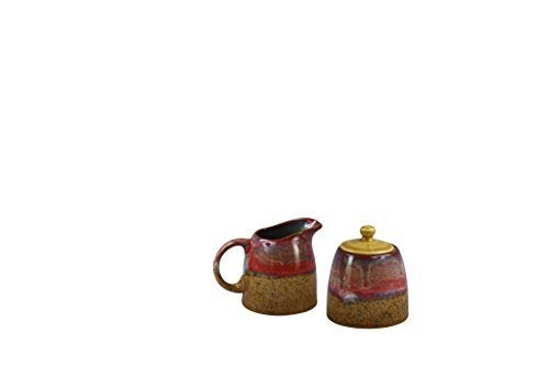 Caffeine Ceramic Handmade Pink Mustard Studio Tea Kettle Set of 3 - Image 3